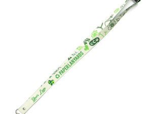 Waterproof paper lanyard (washpaper) with breakaway safety clasp. Custom sublimation print. Available at AMGS Group.