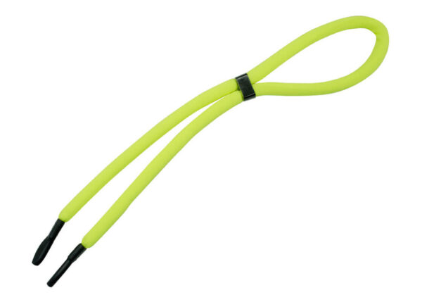 Short floating wrist strap with logo. Durable promotional eyeglass lanyard made of polyester and foam. Customizable. Available from AMGS Group.