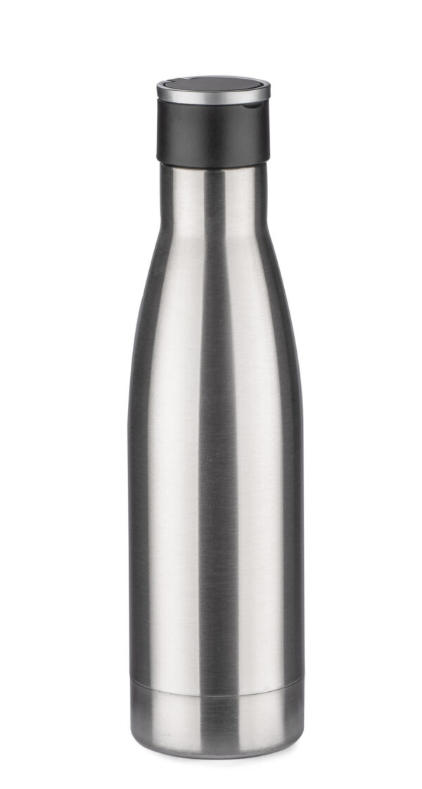 Bottiglia termica BONITA 500 ml in acciaio inox con manico – elegante gadget promozionale con logo.