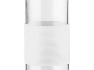 GLASSI Bottle 510 ml. GLASSI 510 ml glass bottle with colourful silicone strap – eco-friendly promotional bottle customizable with logo.