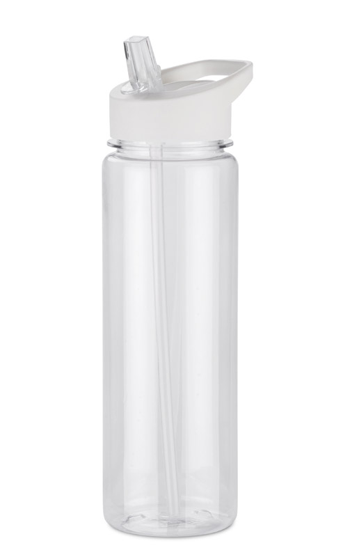 Eco-friendly rPET bottle RELITO 650 ml, customizable with company logo for green branding.