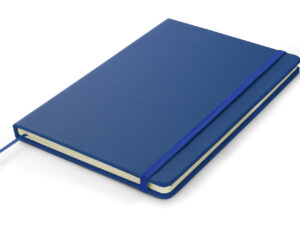 Blocco note VITAL A5 con copertina similpelle ed elastico colorato, personalizzabile con logo.