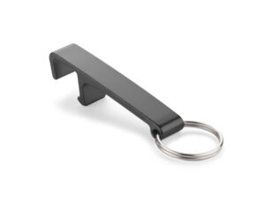 Portachiavi promozionale 3 in 1 LON in alluminio – apribottiglie e supporto smartphone.
