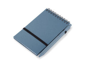Blocco note A6 TRESA con penna, design ecologico personalizzabile con logo.