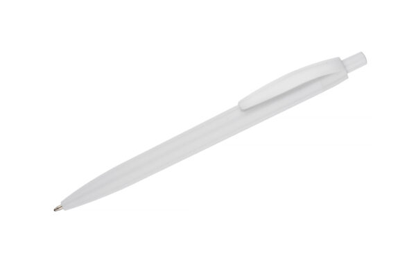 Penna BASIC personalizzata con logo in ABS riciclato, disponibile in 6 colori, stampa su fusto, refill X20 sostituibile.