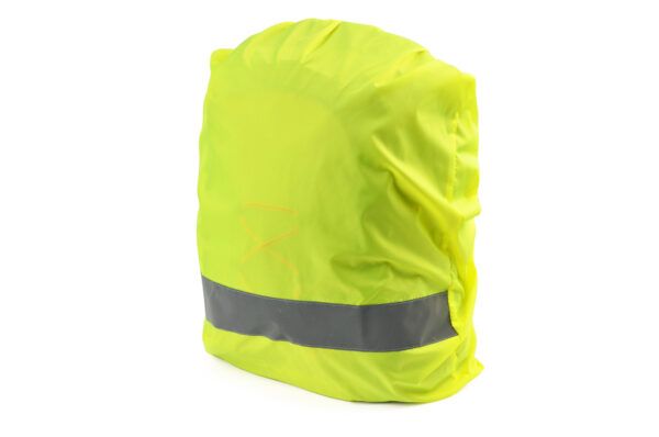 Copertura zaino KOTEL in nylon giallo, personalizzabile con logo.