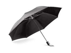 Promotional folding umbrella SAMER with logo branding option.