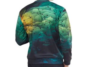 Back of the men’s thermoactive sweatshirt with print – geometric pattern. Long sleeves, bottom cuff, and elastic, breathable fabric provide comfort during movement and training. Find your model in the AMGS Group collection.