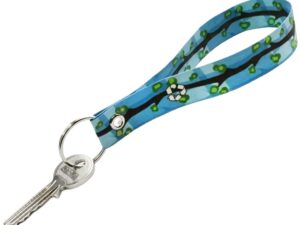 Washable paper lanyard with metal ring and sublimation print. AMGS Group.